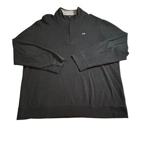 Vineyard Vines Quarter Zip Pullover Mens XXL Saltwater Dark Gray Pima Cotton